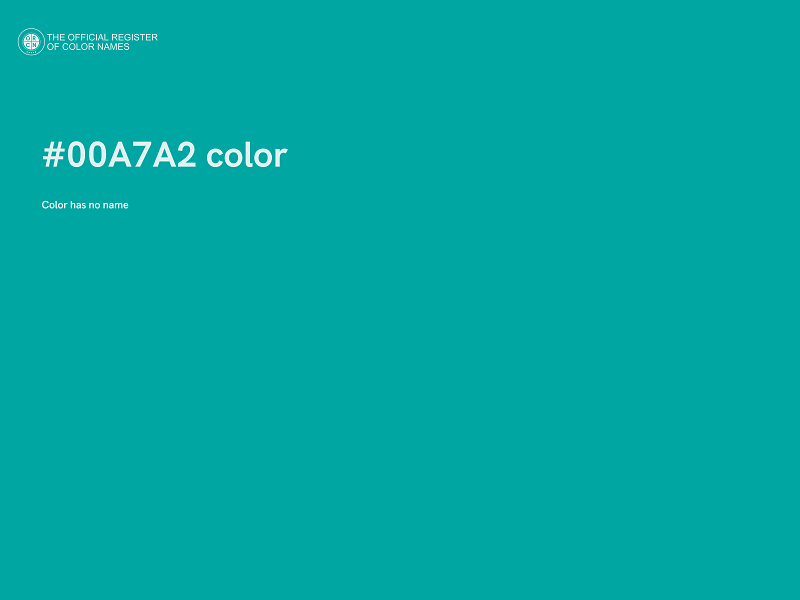 #00A7A2 color image