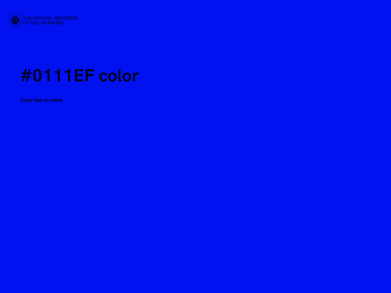 #0111EF color image