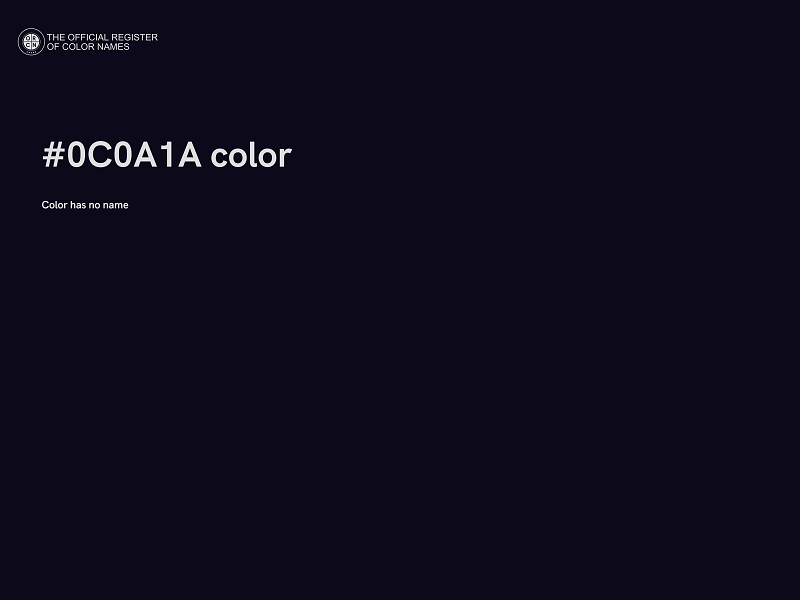 #0C0A1A color image