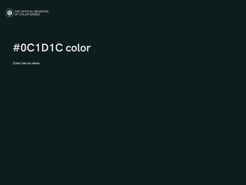 #0C1D1C color image