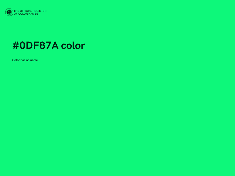 #0DF87A color image