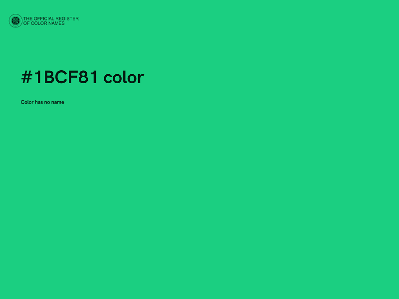 #1BCF81 color image