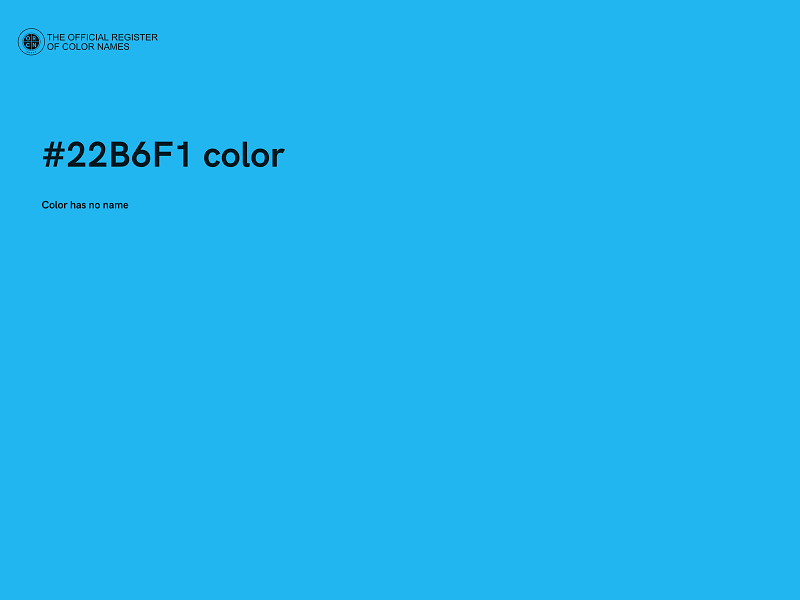 #22B6F1 color image