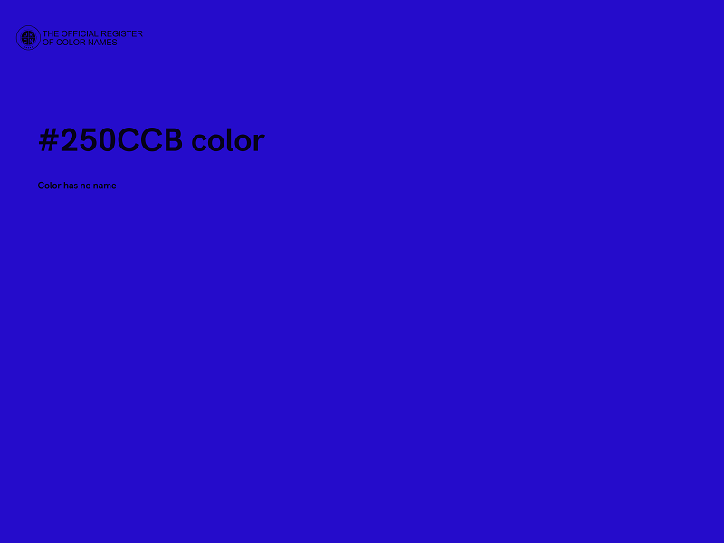 #250CCB color image