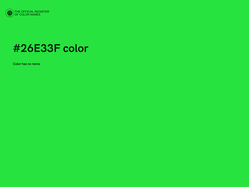 #26E33F color image