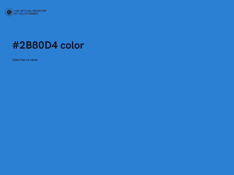 #2B80D4 color image