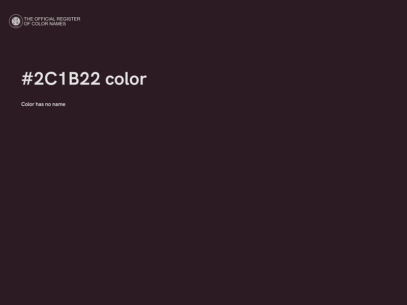 #2C1B22 color image