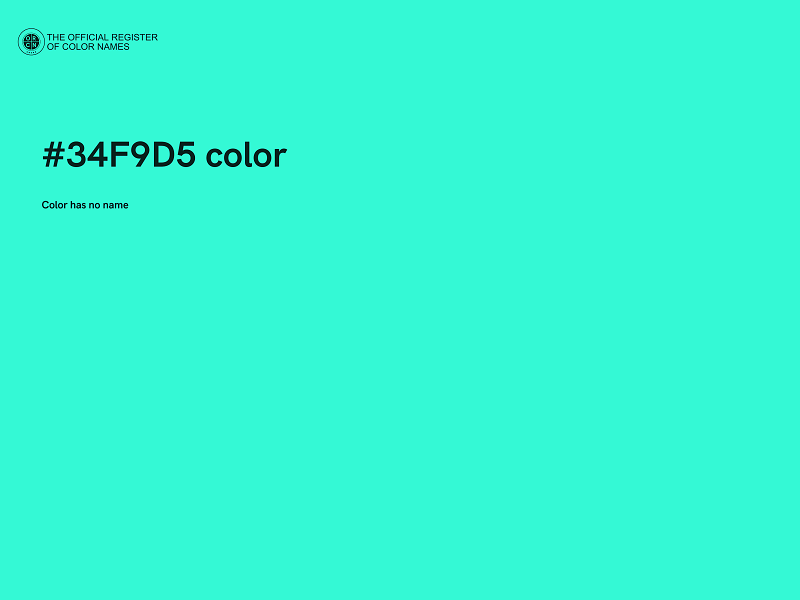 #34F9D5 color image