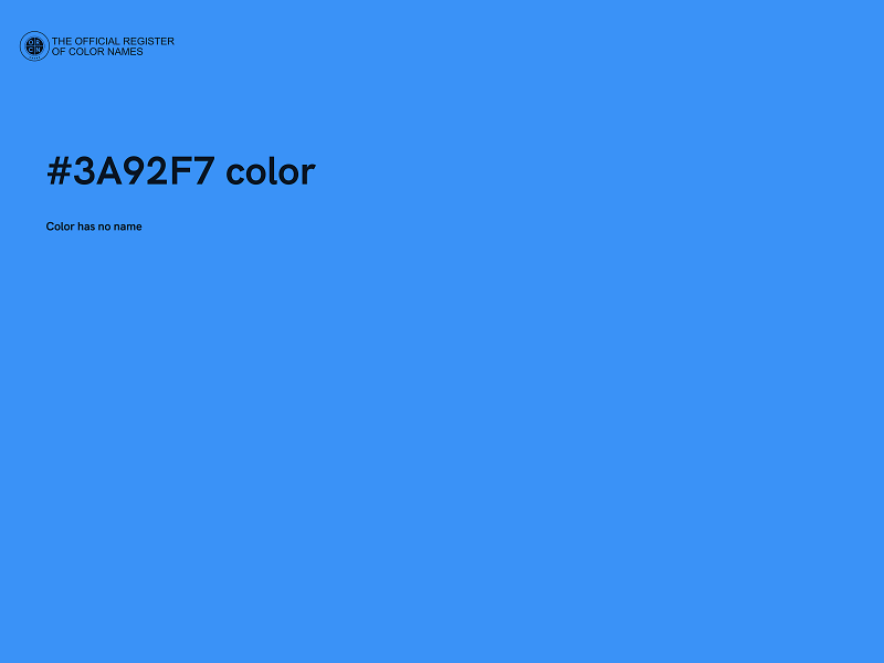 #3A92F7 color image