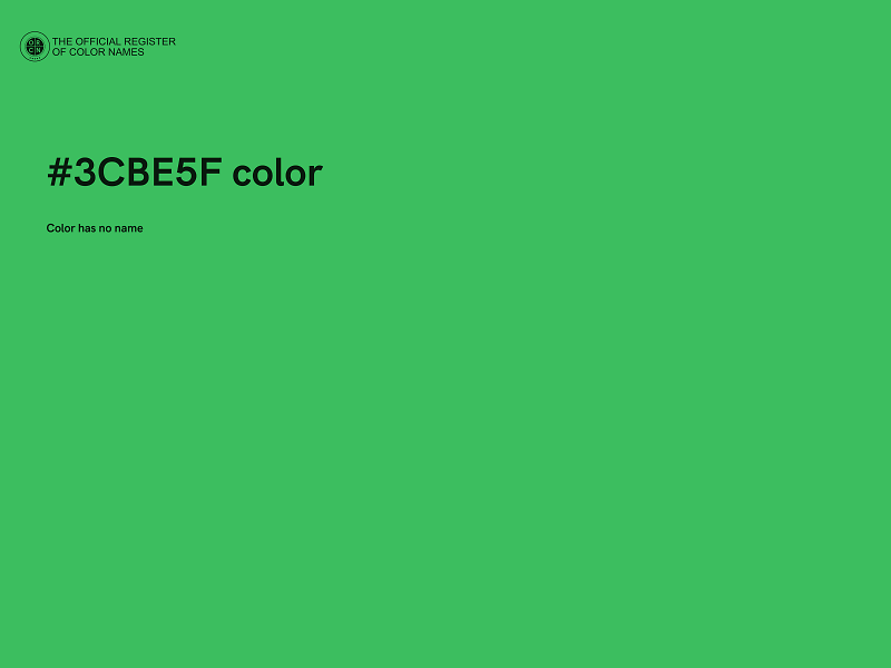 #3CBE5F color image