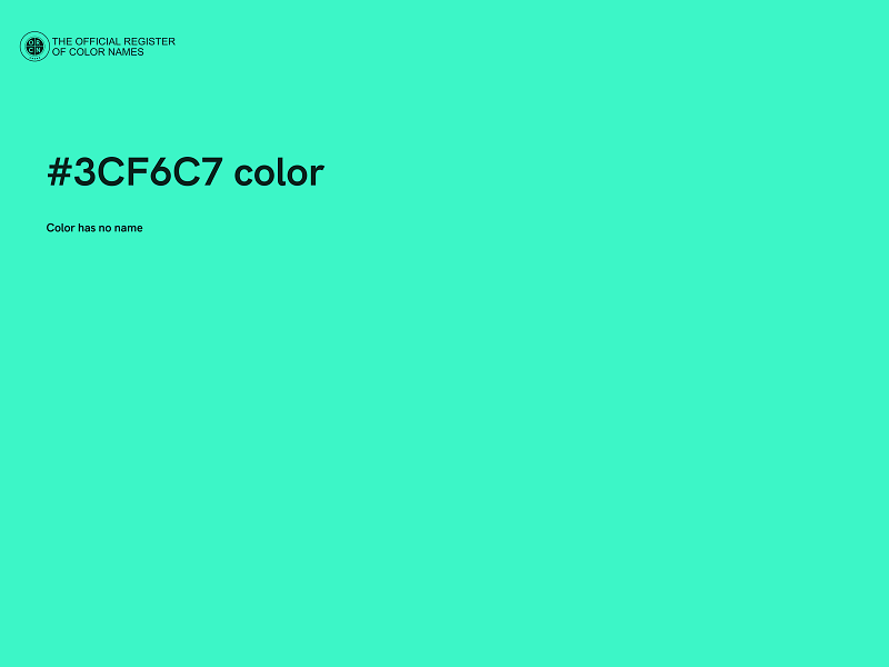 #3CF6C7 color image