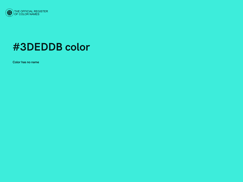 #3DEDDB color image