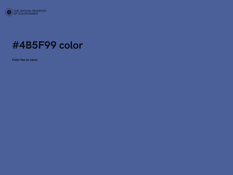 #4B5F99 color image