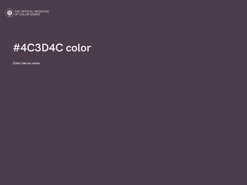 #4C3D4C color image