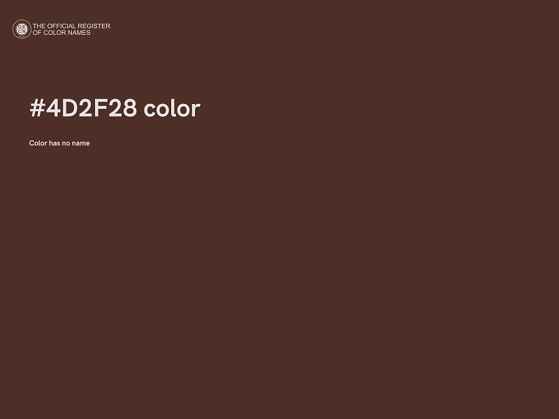 #4D2F28 color image