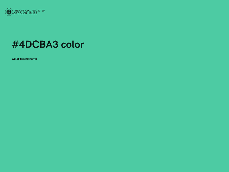 #4DCBA3 color image