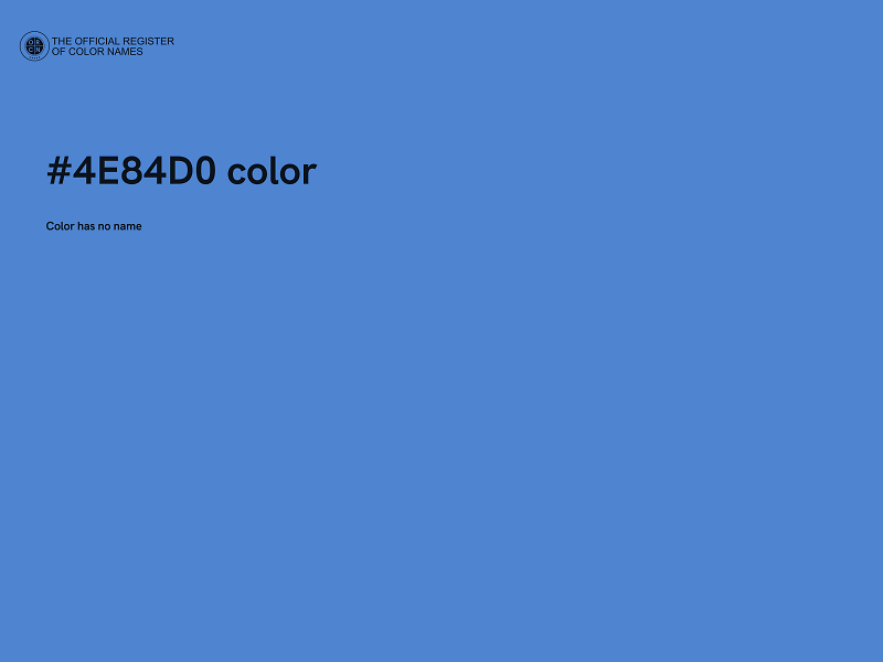 #4E84D0 color image