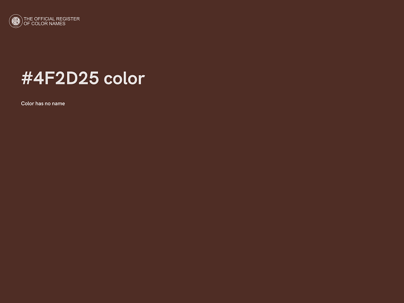 #4F2D25 color image