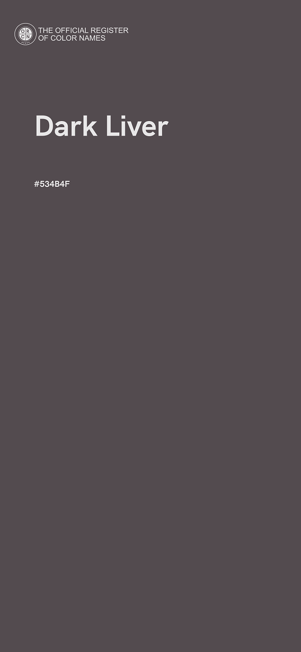 #534B4F - Dark Liver color image