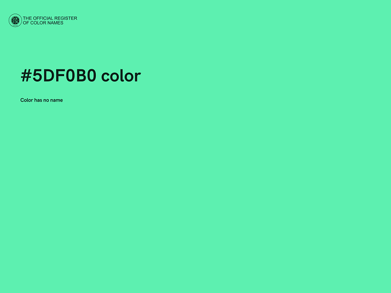 #5DF0B0 color image