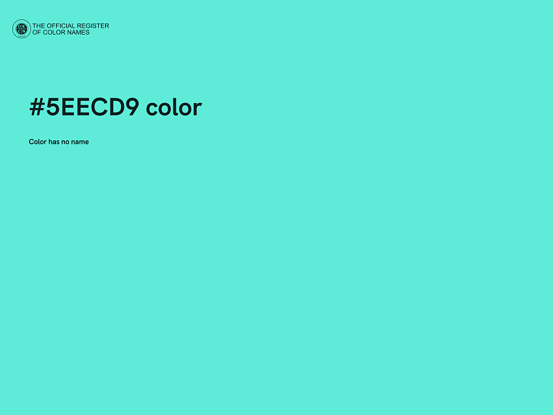 #5EECD9 color image