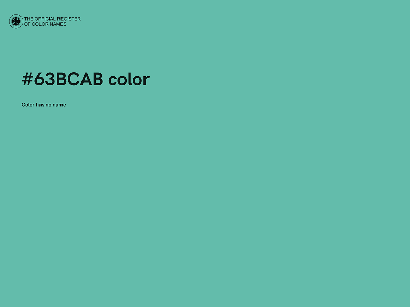 #63BCAB color image