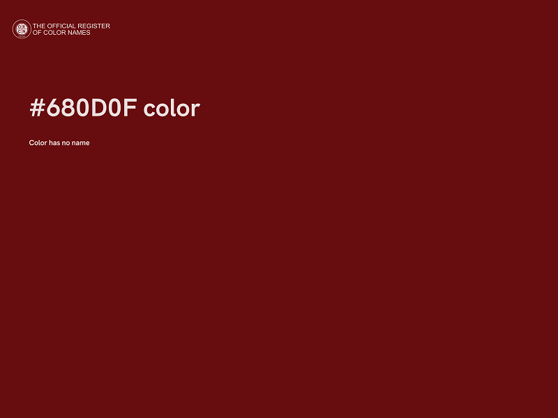 #680D0F color image