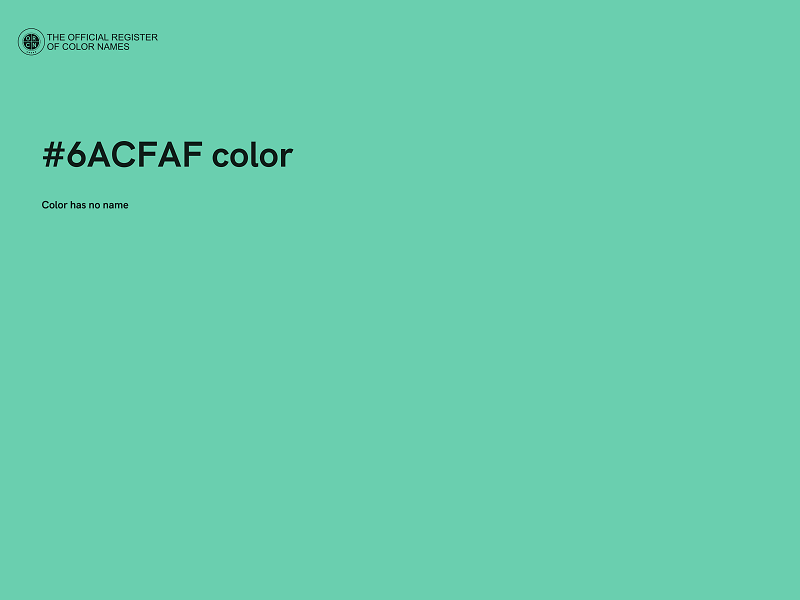 #6ACFAF color image