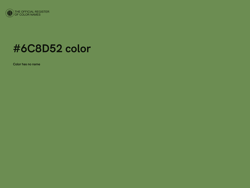 #6C8D52 color image