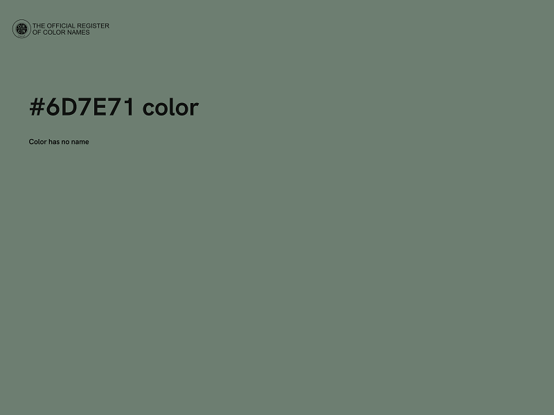 #6D7E71 color image