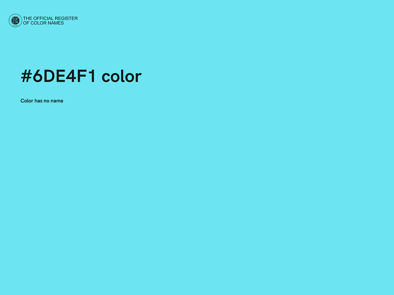 #6DE4F1 color image