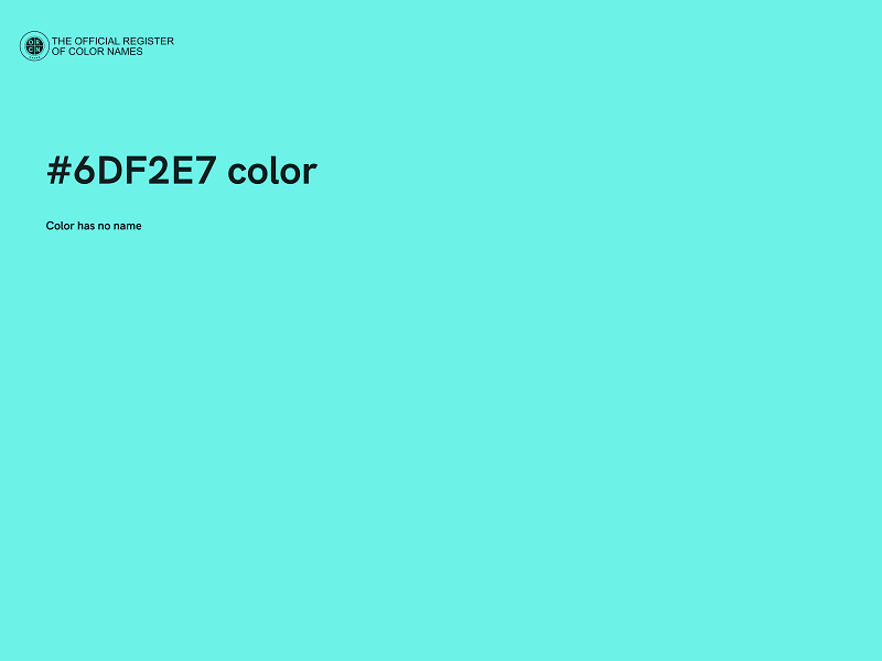 #6DF2E7 color image