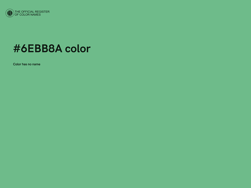 #6EBB8A color image