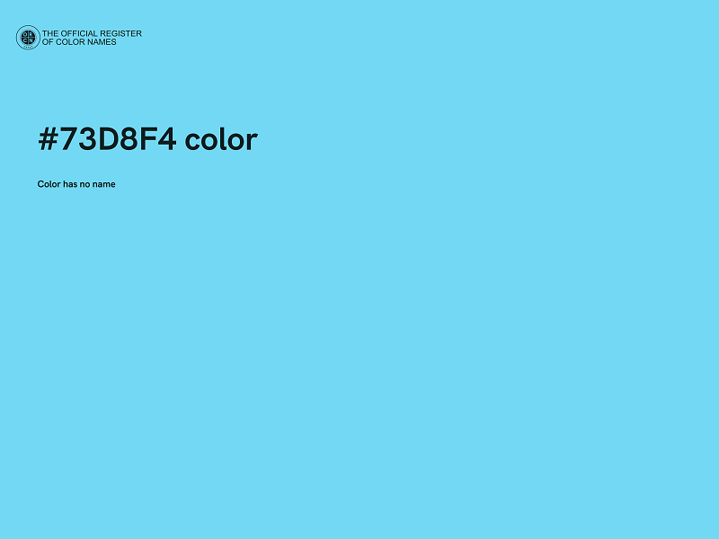 #73D8F4 color image