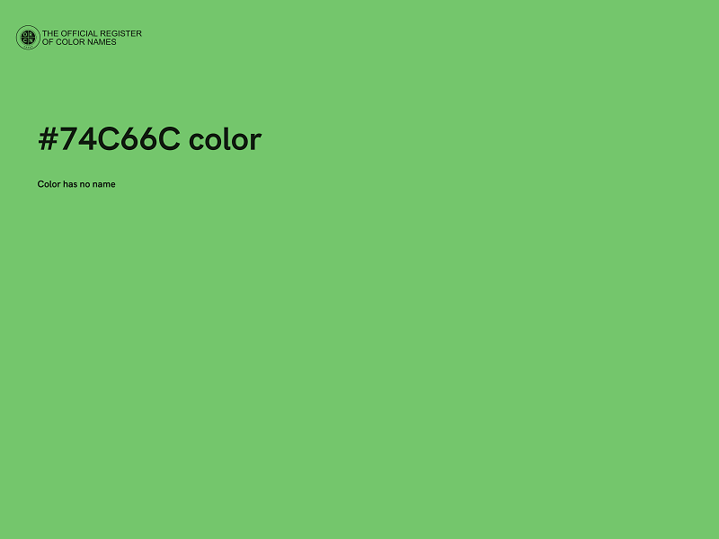 #74C66C color image