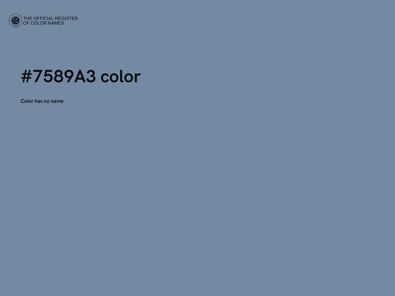 #7589A3 color image