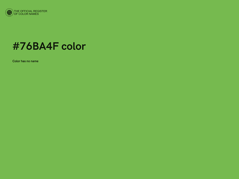 #76BA4F color image