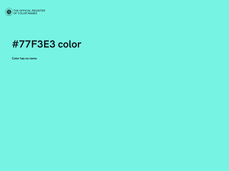 #77F3E3 color image