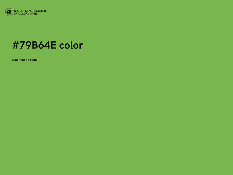 #79B64E color image