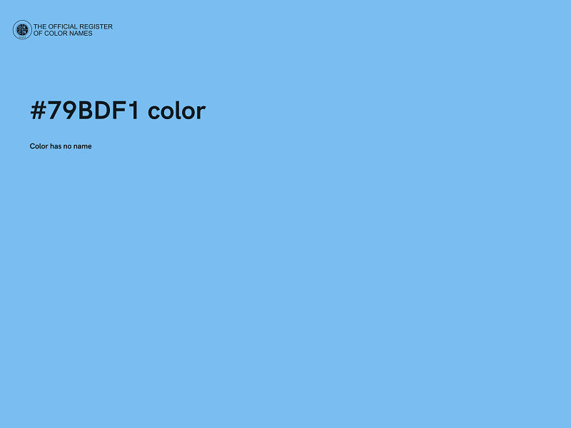 #79BDF1 color image