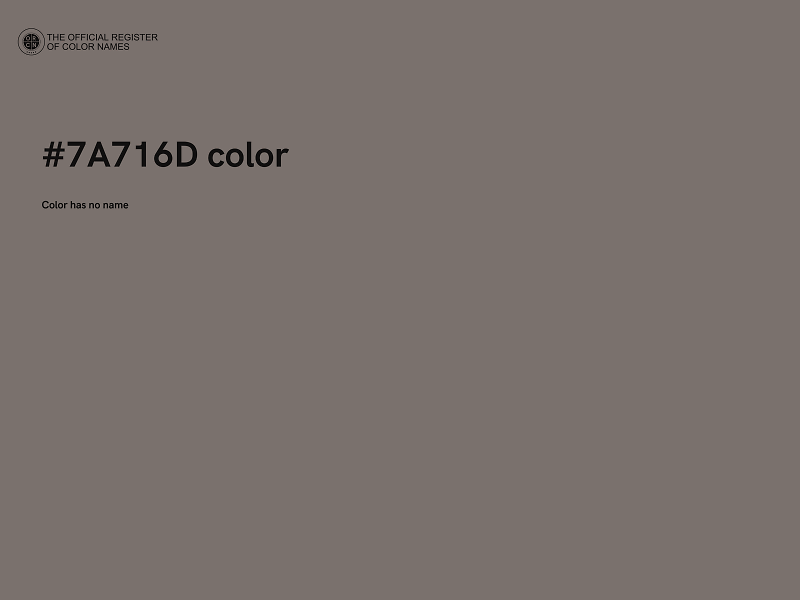 #7A716D color image