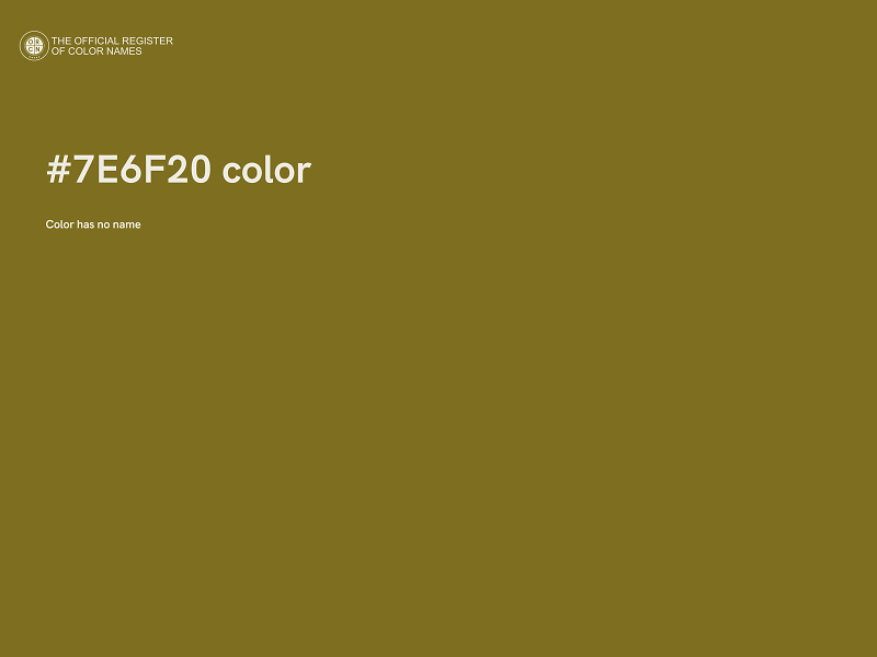 #7E6F20 color image