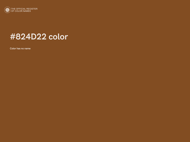 #824D22 color image