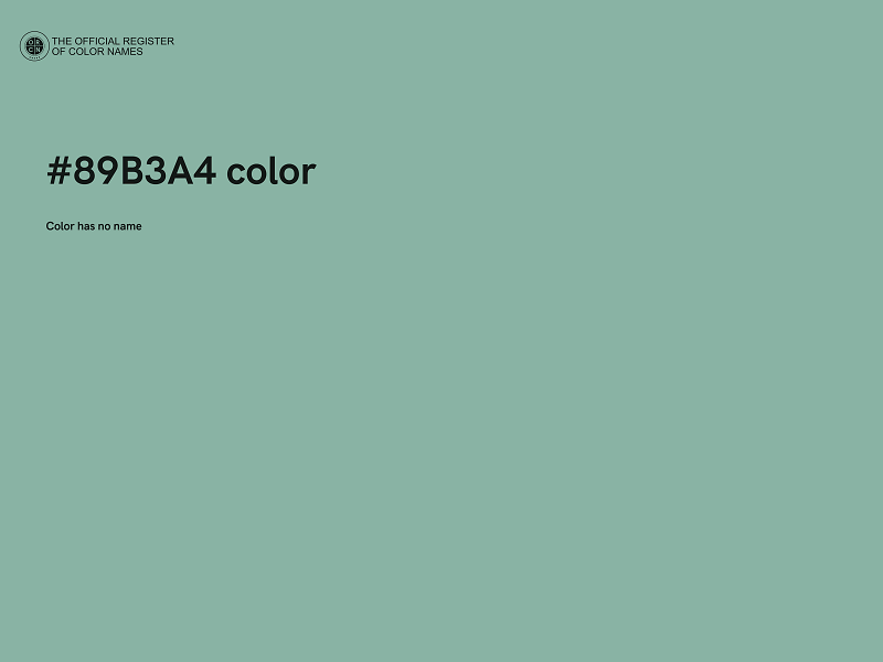 #89B3A4 color image