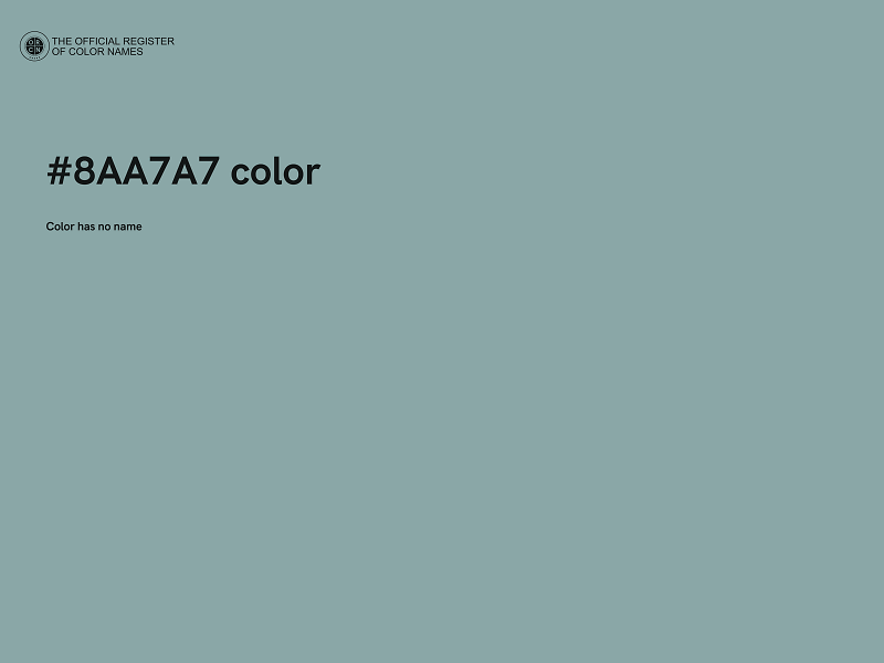 #8AA7A7 color image