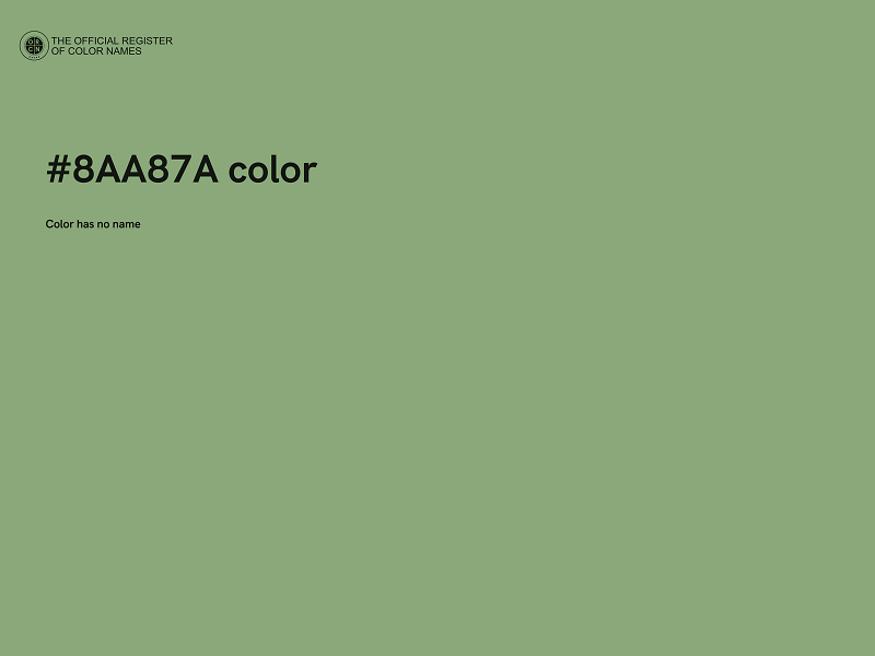 #8AA87A color image