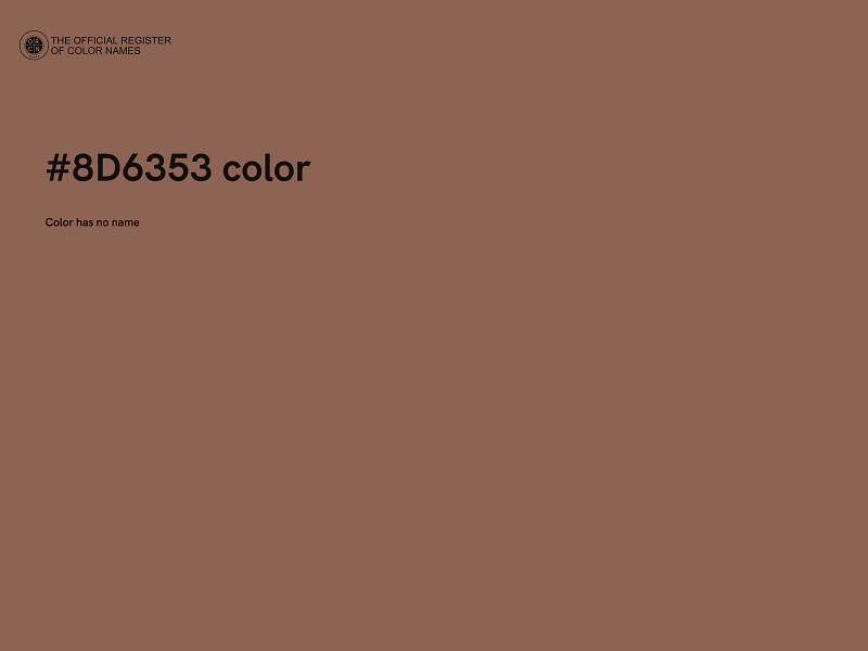 #8D6353 color image