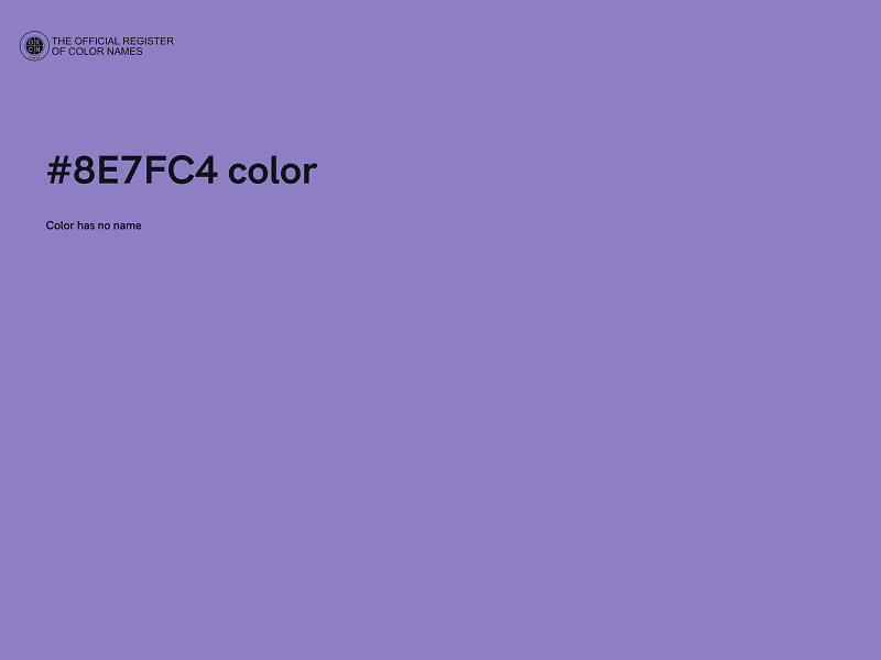 #8E7FC4 color image