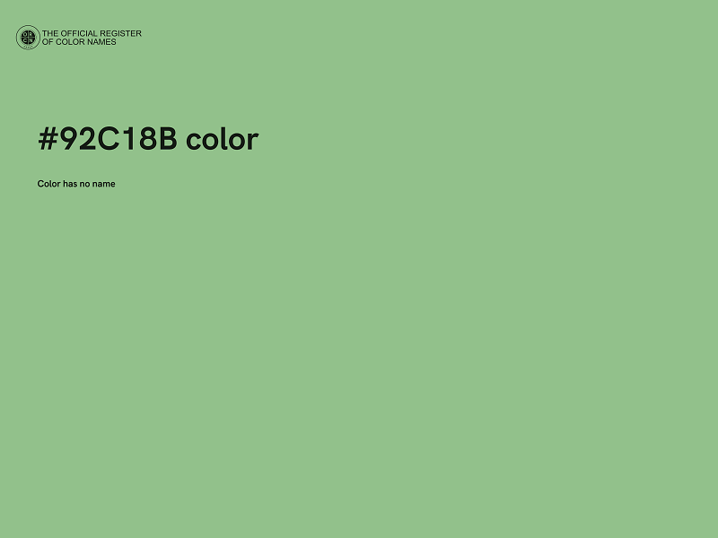 #92C18B color image