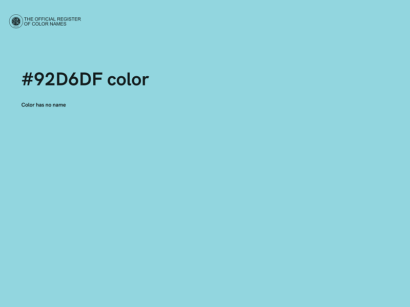 #92D6DF color image